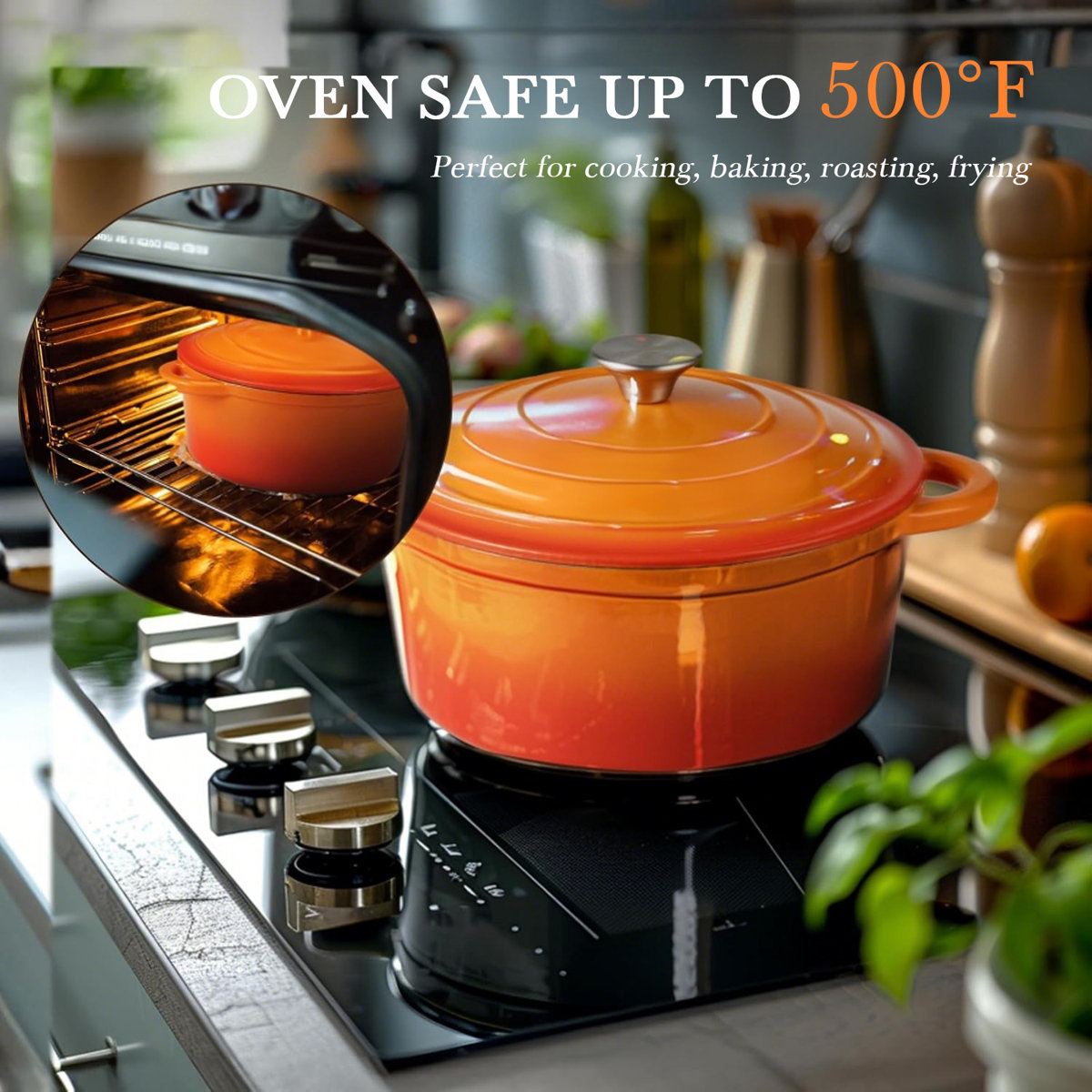 11 Pieces Cast Iron Enameled Cookware Set